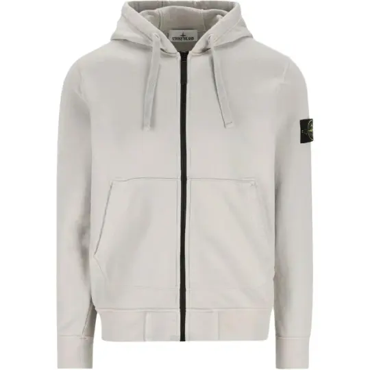 STONE ISLAND SS26 мужская толстовка с капюшоном и длинными рукавами на молнии с логотипом