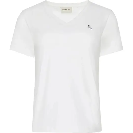 Женская футболка с V-образным вырезом и короткими рукавами CALVIN KLEIN