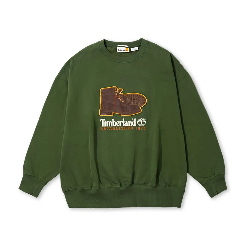 Timberland AF New Box Fit Badge Sweatshirt Unisex Green