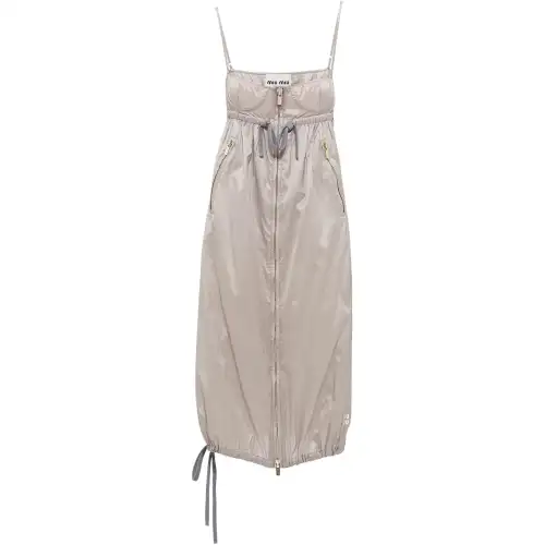Miu Miu zip-up bustier silk dress