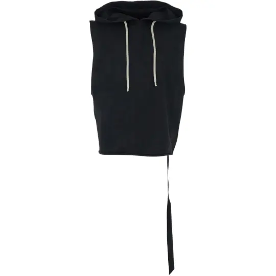 Мужская толстовка без рукавов с капюшоном и шнурком Rick Owens DRKSHDW