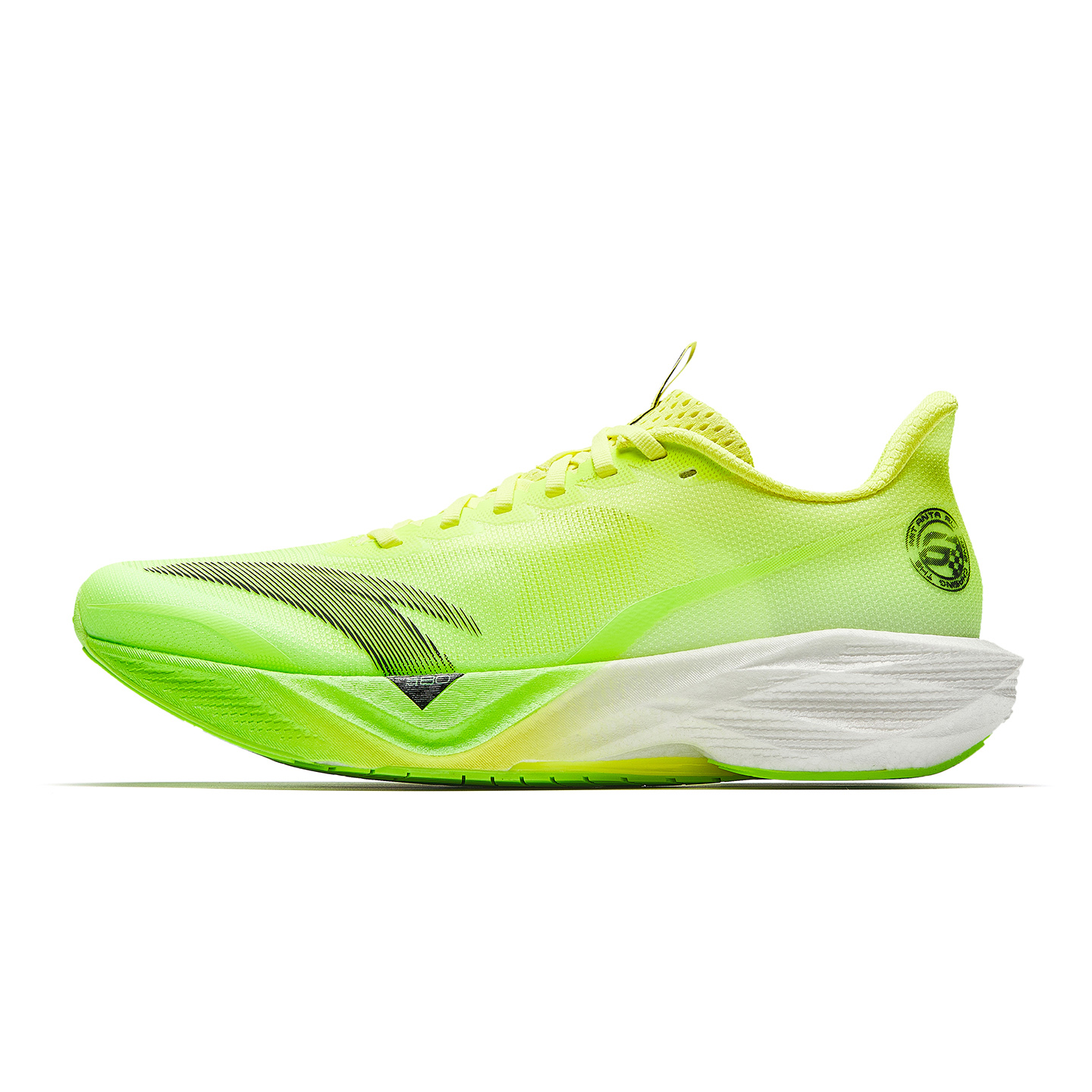 Anta Mach 6 Nitrogen Technology Running Shoes 2026 Summer Fabric Rubber Low-top Running Shoes Men's Lemon Black