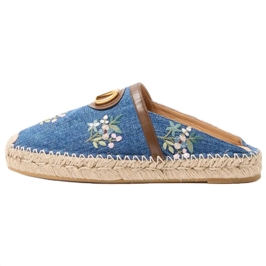 Valentino Vlogo Closed Toe Slippers 2.5cm Women's Blue