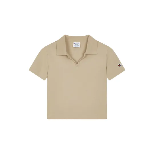 Champion Campus SS26 удобная, универсальная, модная и повседневная рубашка-поло с короткими рукавами для женщин