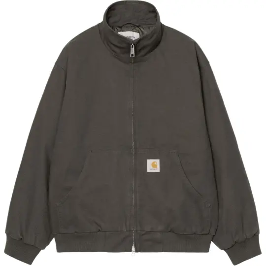 Куртка Carhartt WIP SS26 SS26 Ravon — оксидно-зеленый (тяжелый камень), куртка на молнии с воротником-стойкой и длинными рукавами, одинаковый стиль для мужчин и женщин