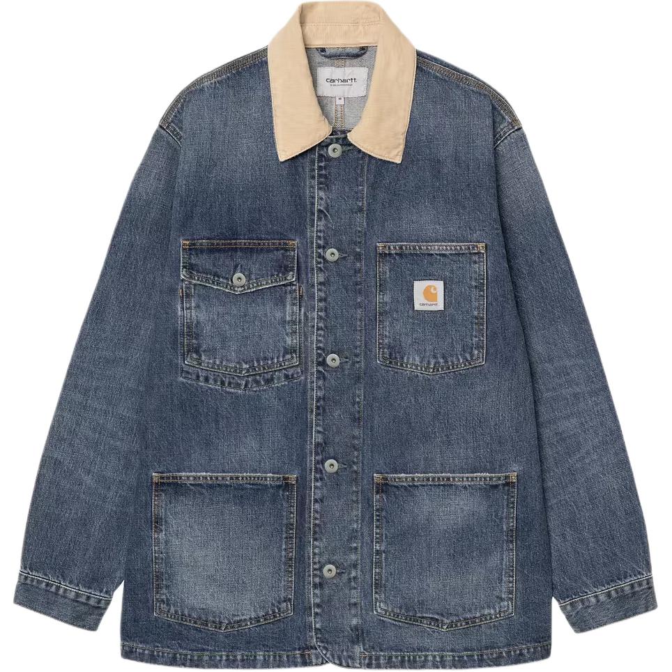 Куртка Carhartt WIP SS26 SS26 Warren Chore Coat (синяя)