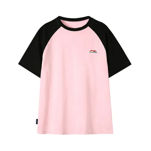 Li Ning T Shirt Unisex Black Pink