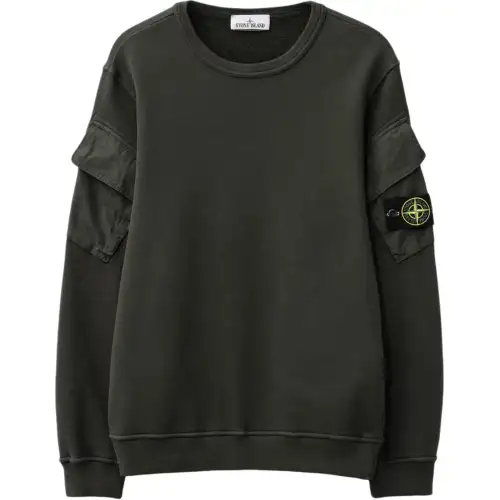 STONE ISLAND Logo Patch Crewneck Sweatshirt