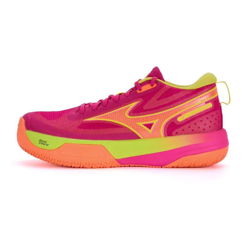 Mizuno NEO JUMP Cushioning Slip Resistant Abrasion Resistant Low top Volleyball Shoes Unisex Neon Orange