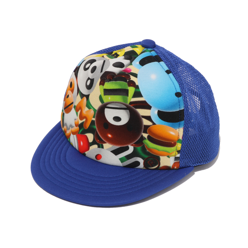 Детская кепка A BATHING APE (красно-синяя)