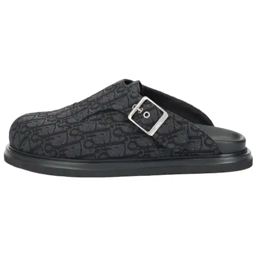 DIOR Aqua EVA Rubber Sole Closed Toe Slippers Unisex Black