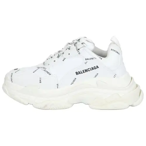 Balenciaga All Over Logo Triple S White Black