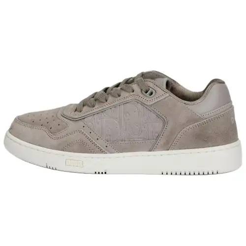 DIOR B27 Suede Low top Skateboard Shoes Unisex Gray