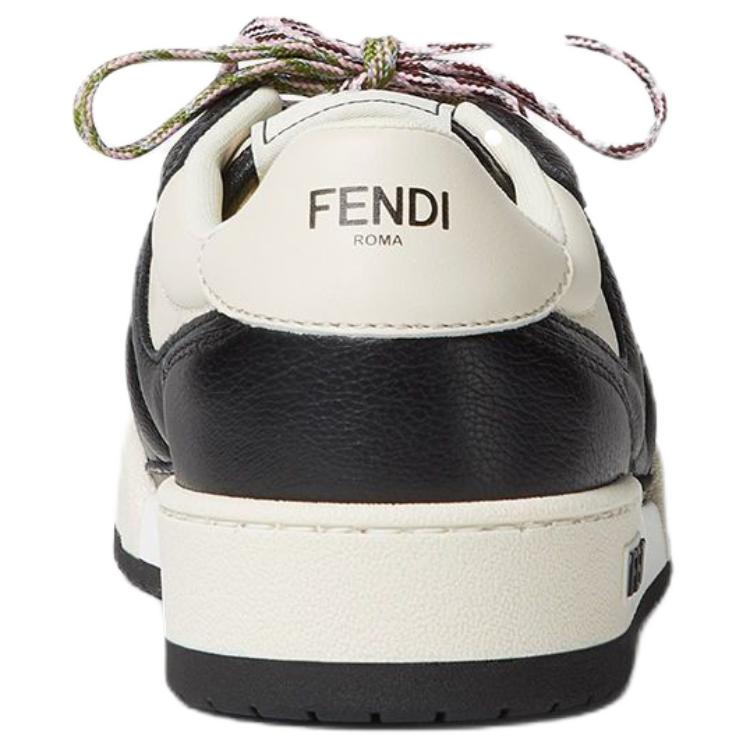 Женские кеды Fendi Match (черно-белые) — фото 5