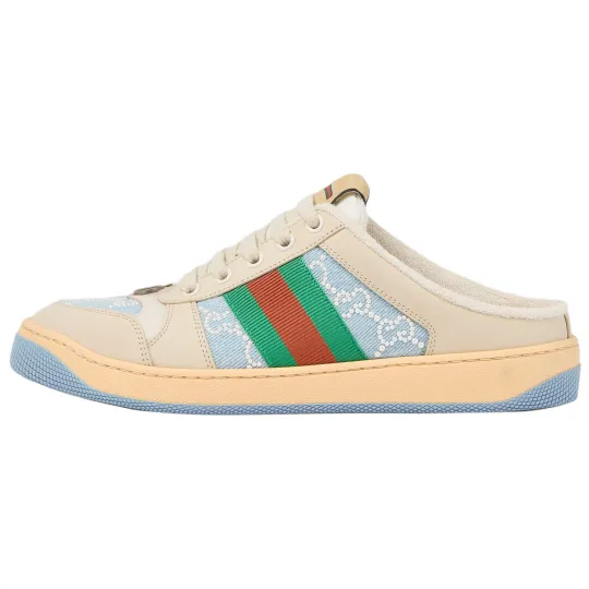GUCCI Screener Closed Toe Slippers 3cm Women's Blue