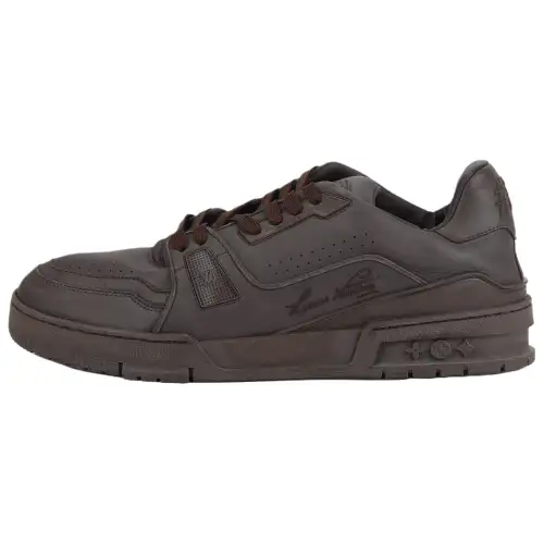LOUIS VUITTON Trainer Distressed 2025 Spring Summer Men's Collection Low top Skateboard Shoes Men's Chestnut