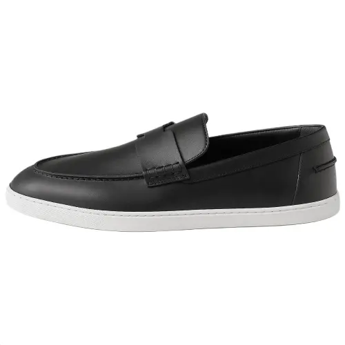HERMES Job Calfskin Casual Shoes 1.7cm Men's Black