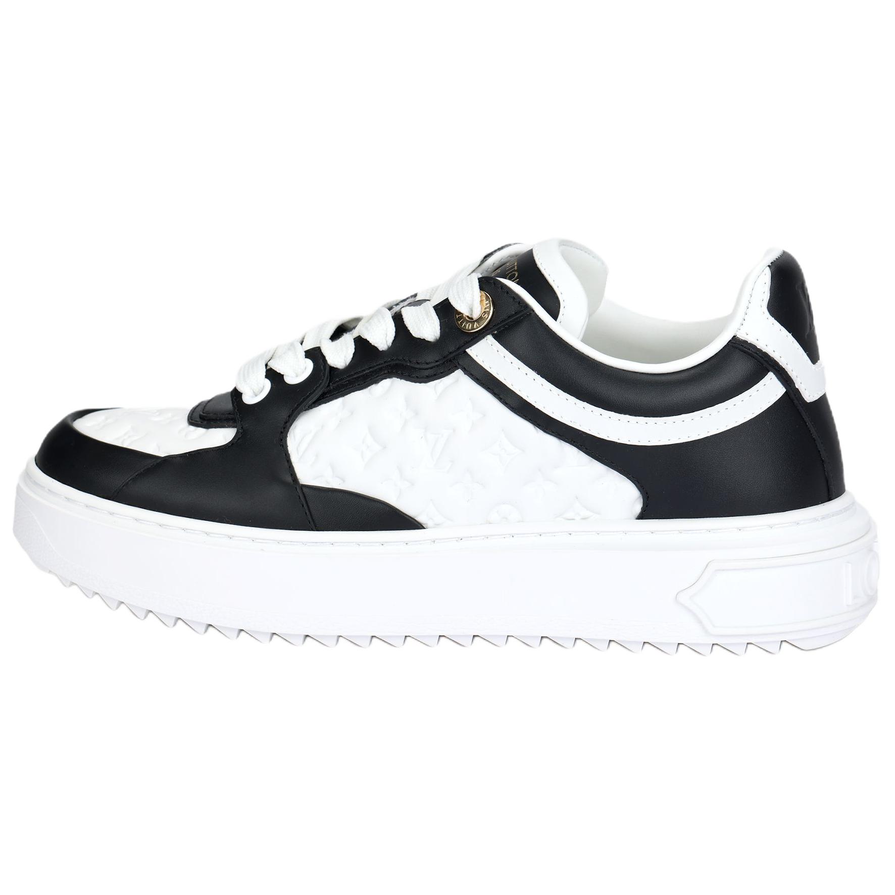 LOUIS VUITTON Time Out Sneakers 'White Mini Monogram Black' Women's