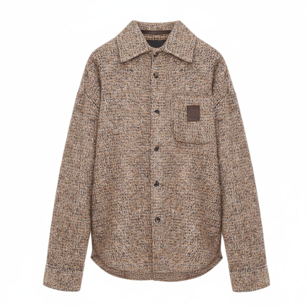 LOEWE Loewe SS26 spring and summer series wool and alpaca blended jacket shirt for men