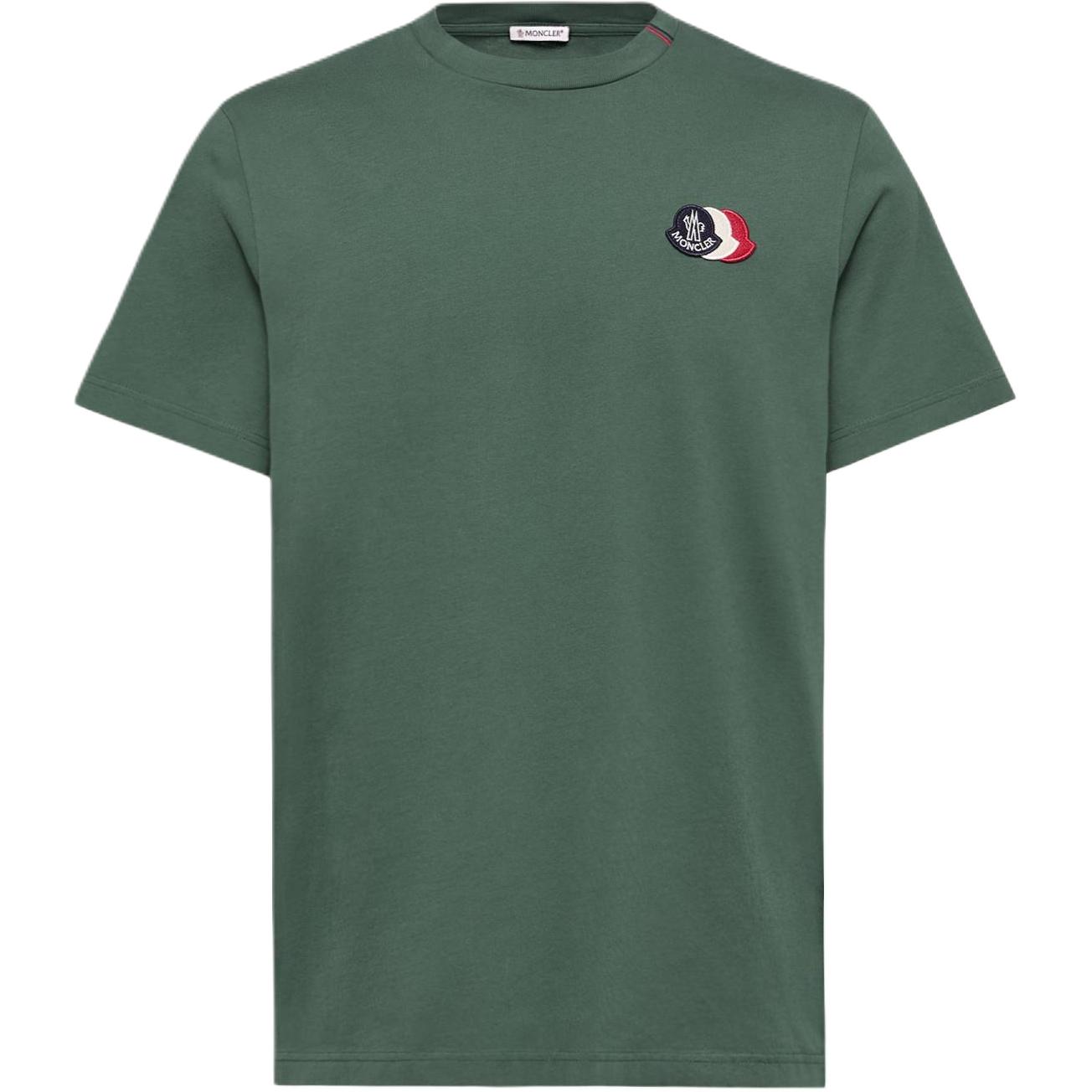 Мужская футболка Moncler Embroidered Tricolor (белая)
