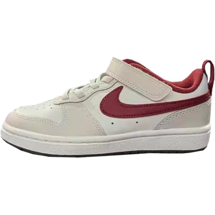 Детские кеды Nike Court Borough (бежево-красные)