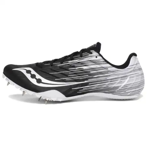 Saucony Spitfire 5 Synthetic Leather Slip Resistant Cushioning Lightweight Low top Running Shoes Men's Black White