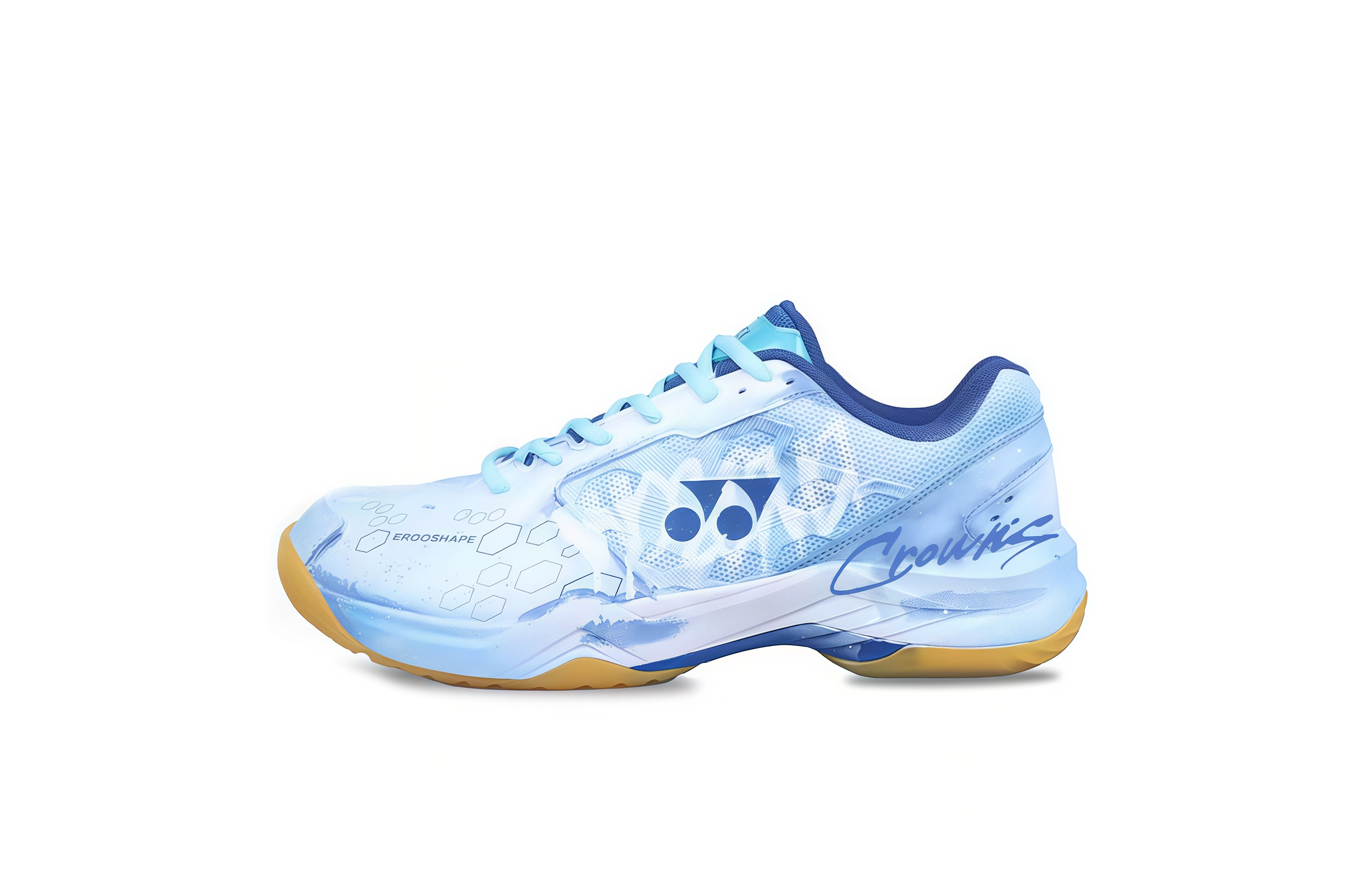 YONEX Yonex Power Cushion synthetic leather 65z3 close to the ground flying Aurora NF practical weapon Sky Ax breathable rebound advanced dragon slaying shock-absorbing, wear-resistant and non-slip low-cut badminton shoes for men and women, blue and white