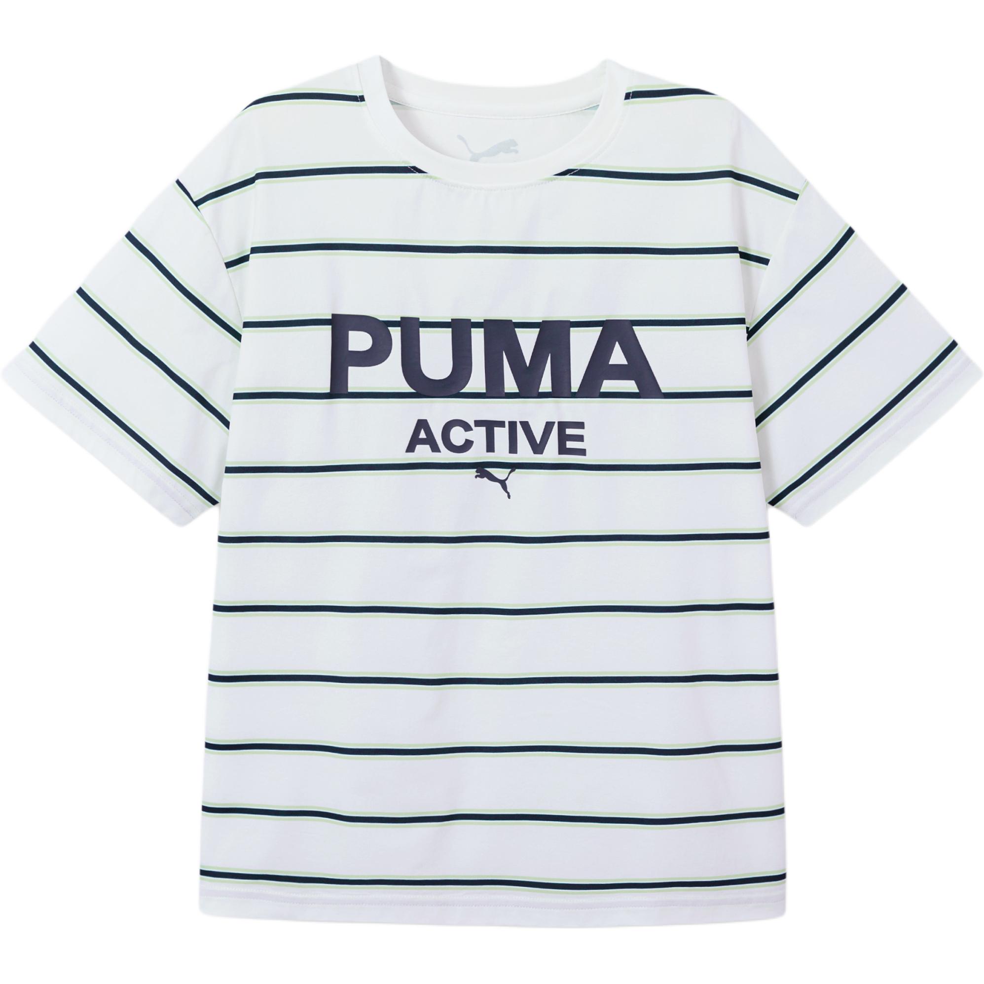 Футболка PUMA (бело-зеленая)