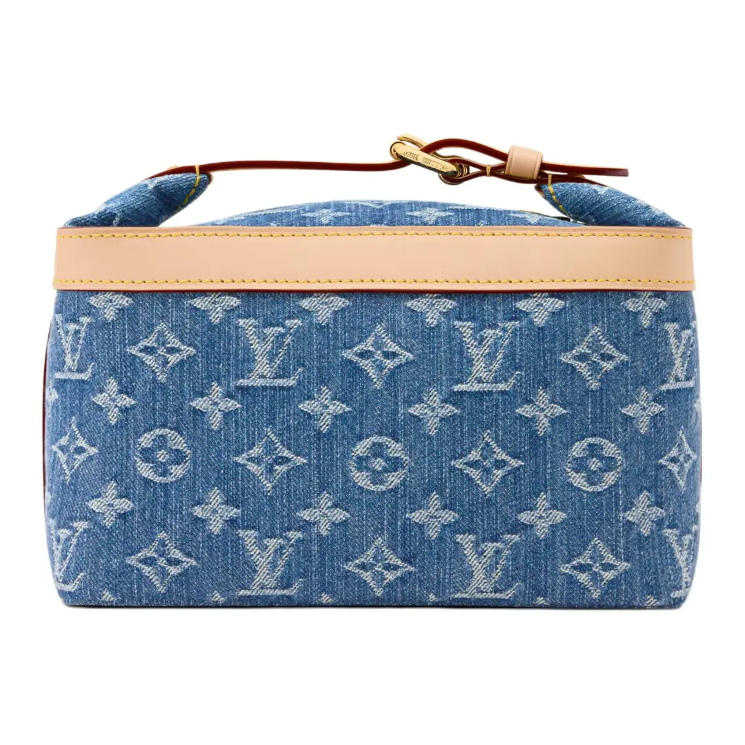 LOUIS VUITTON Cruiser Monogram Denim Fabric Toiletry Bag Toiletry Bag Women's Blue