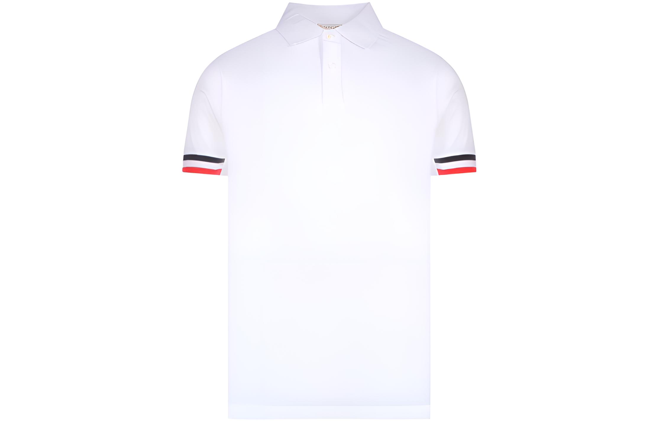 Мужская футболка-поло Moncler SS22 (белая)