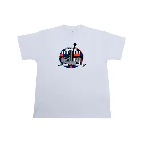 Jordan T Shirts Men's Crew Neck Moderate Straight Fit
