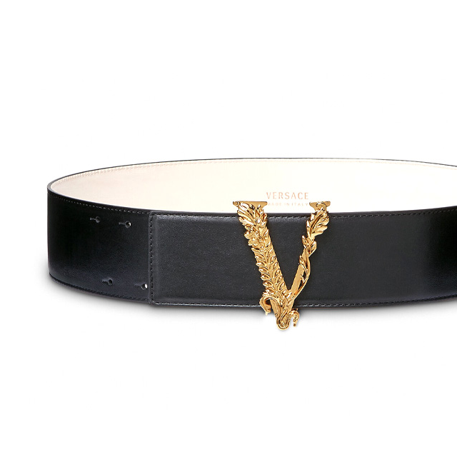 Женский ремень Versace JEANS COUTURE Logo 5cm (черный) — фото 3