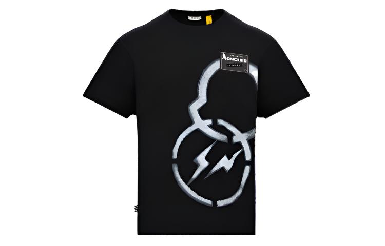 Мужская футболка MONCLER GENIUS × Fragment Design (черная)