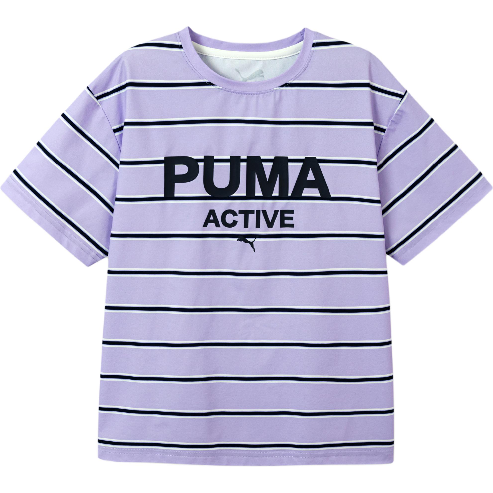 Футболка PUMA Kids Striped Tee (фиолетово-белая)