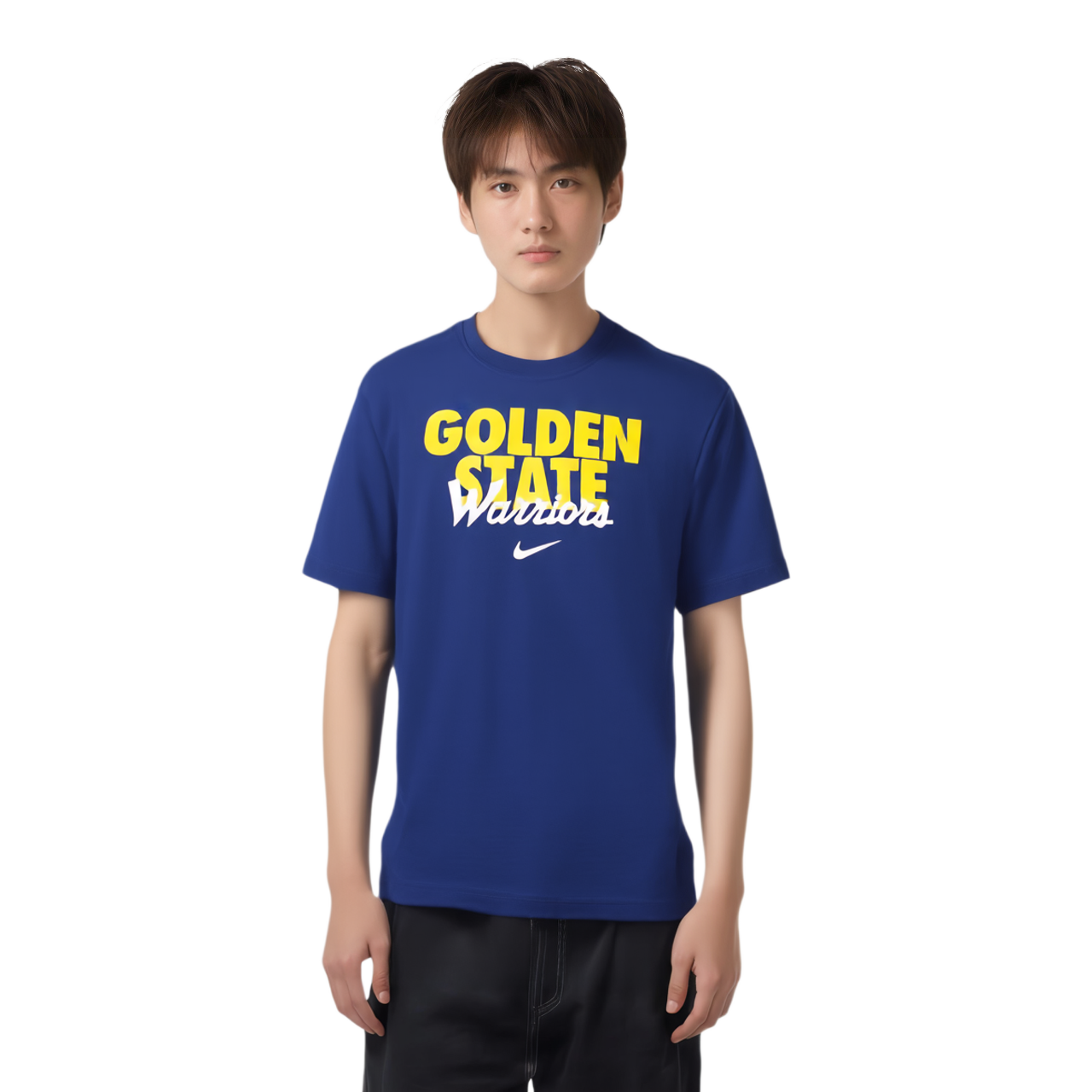 Мужская футболка Nike Golden State Warriors Dri-FIT NBA (синяя) — фото 4