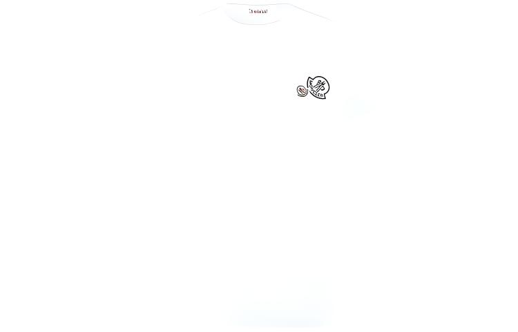 Мужская футболка Moncler LogoT (белая с узором)