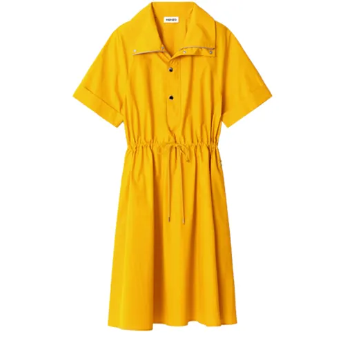 KENZO SS21 Short Sleeved Dress Women's Yellow