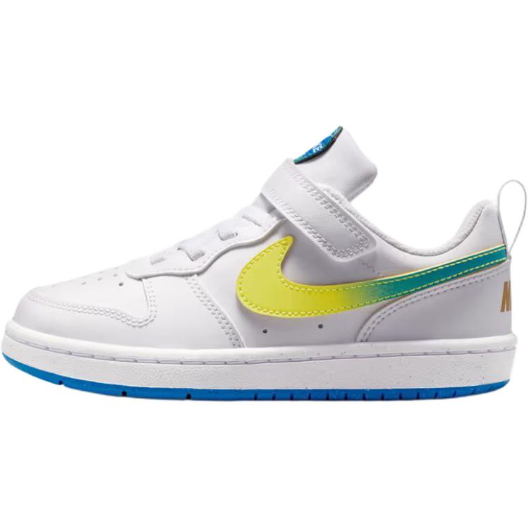 Детские кеды Nike NikeCourt Borough (белыйжелтыйзеленый)