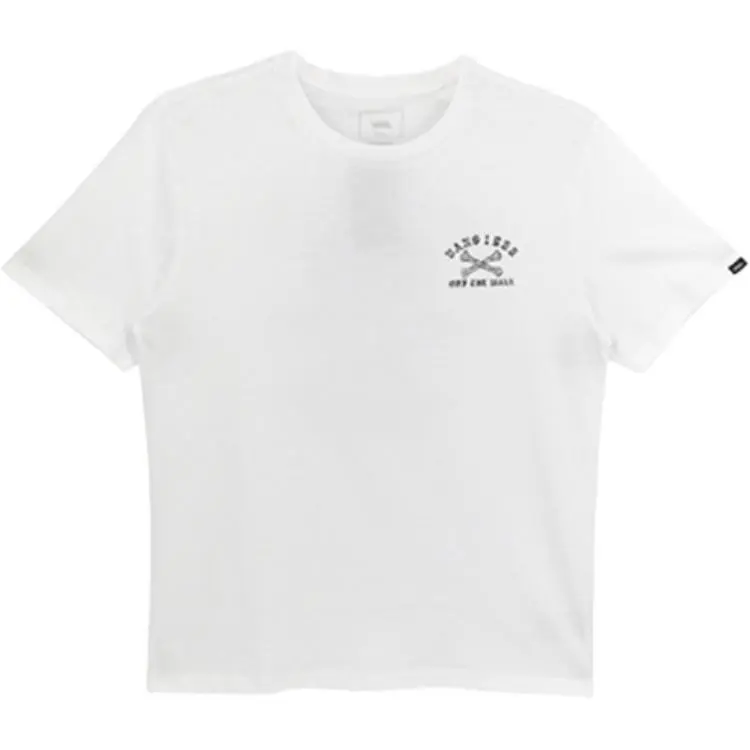 Vans T-Shirts Men's White Crew Neck Moderate Straight Fit