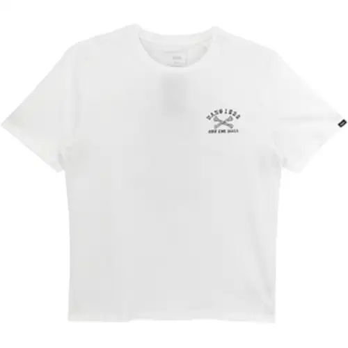 Vans T Shirts Men's White Crew Neck Moderate Straight Fit