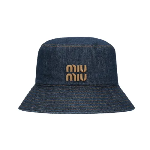 MIU MIU Fabric Bucket Hats Women's Blue