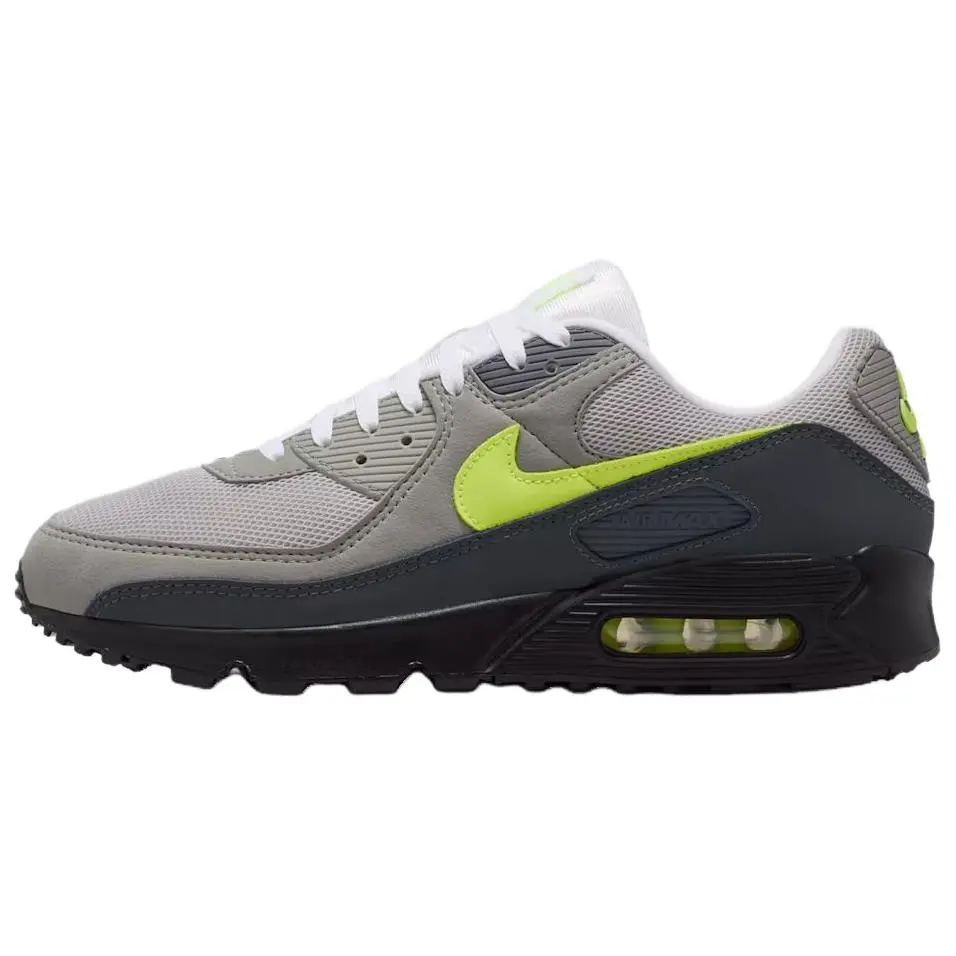 Nike Air Max 90 Running Shoes Men's Gray Yellow