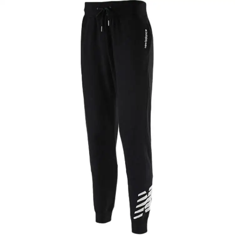New Balance Knitted Sweatpants Men's Black Moderate Cuffed Pants