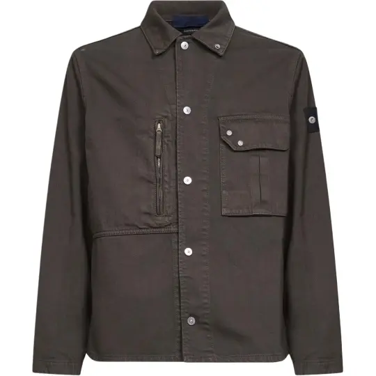 STONE ISLAND SS26 Denim Research однотонная джинсовая куртка с длинными рукавами и двойными карманами с лацканами для мужчин и женщин.