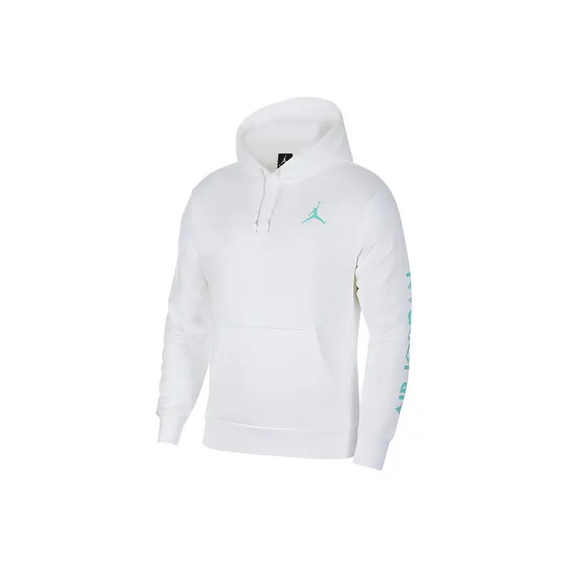 Jordan Sweatshirts Men's White Hooded Moderate Regular