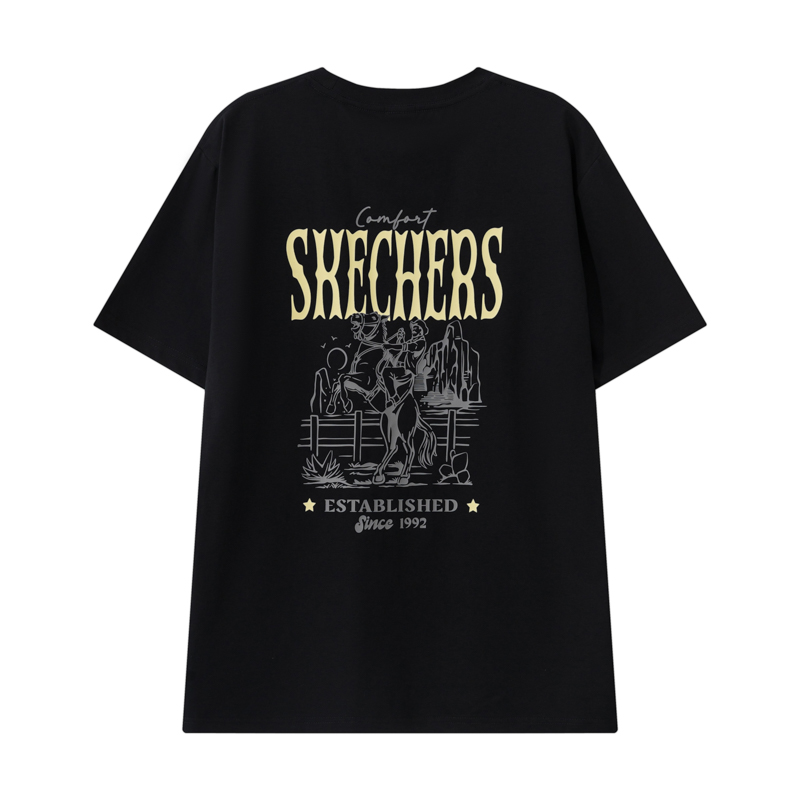 Футболка Skechers в американском ретро стиле (белая)