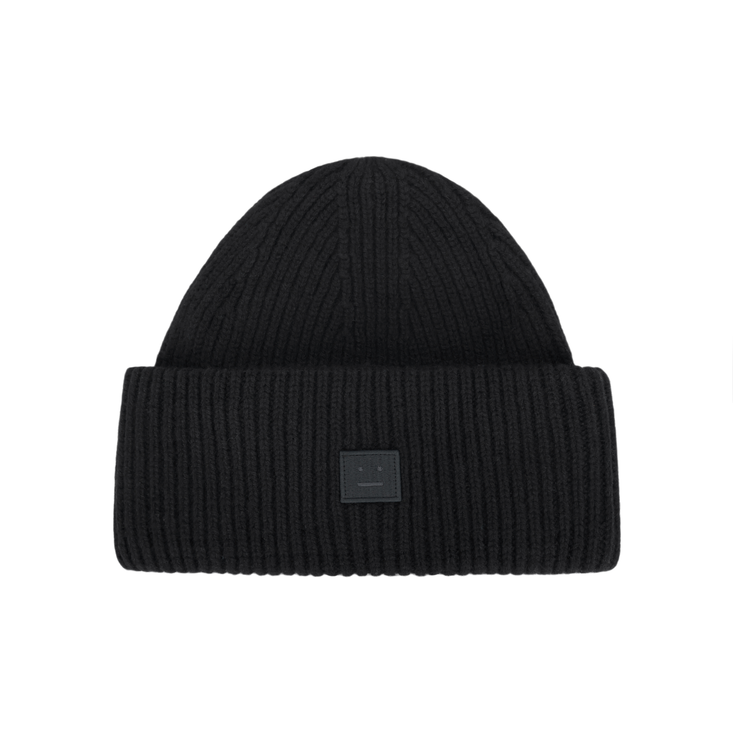 Женская шапка Acne Studios Face (черная)