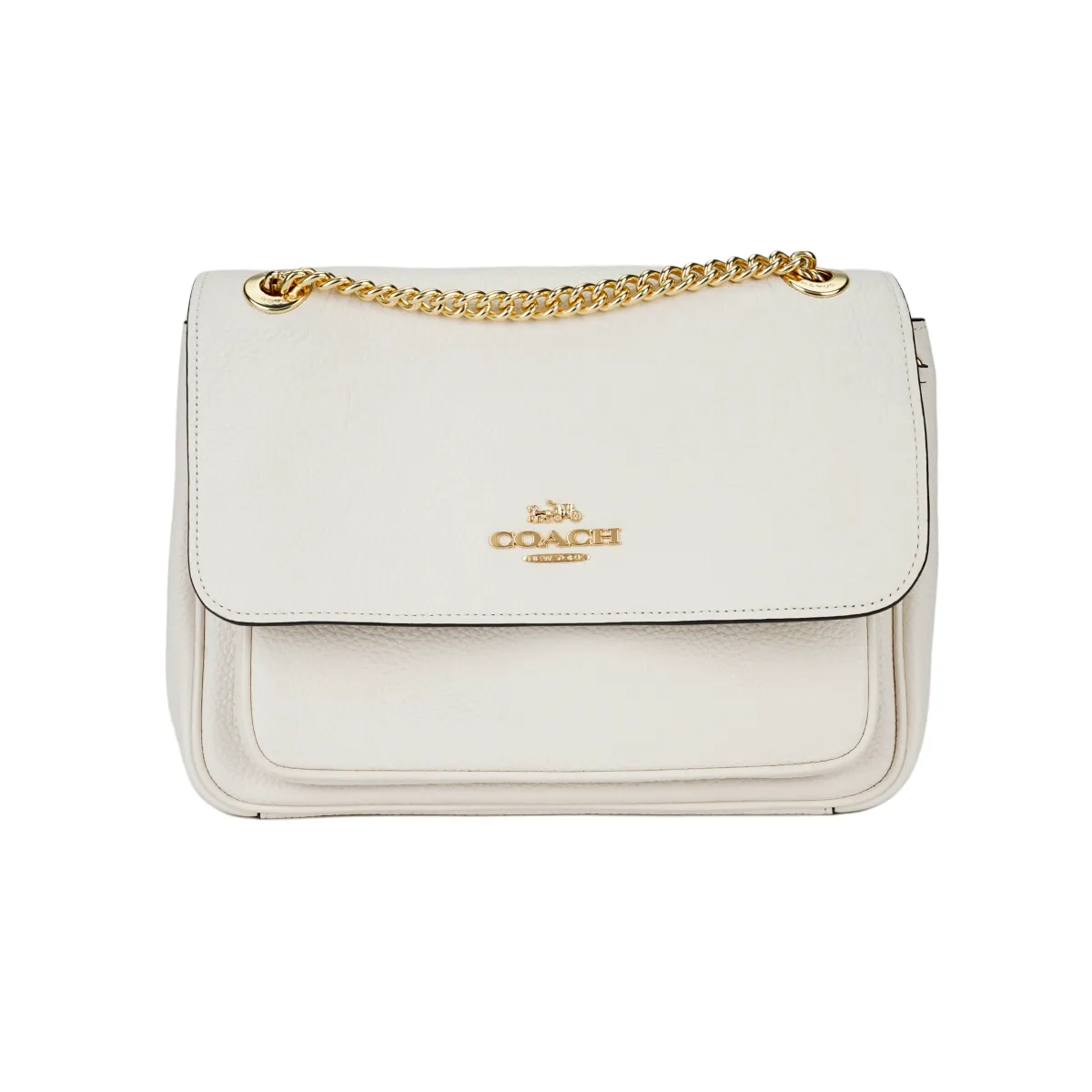 COACH Klare Cow Leather Shoulder Bag, Crossbody Bag Medium Women's Chalk White