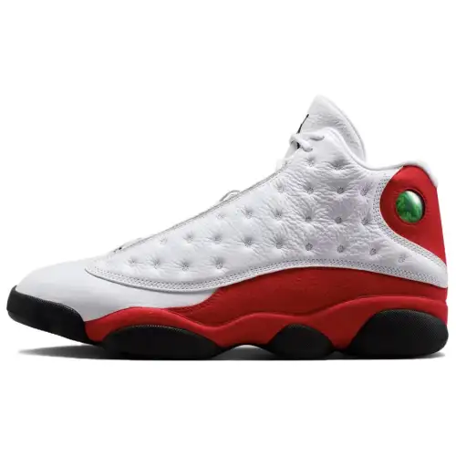 Jordan Air Jordan 13 He Got Game, comfortable and versatile, Chicago color, non-slip and wear-resistant, mid-top, retro basketball shoes, same style for men and women, white and red