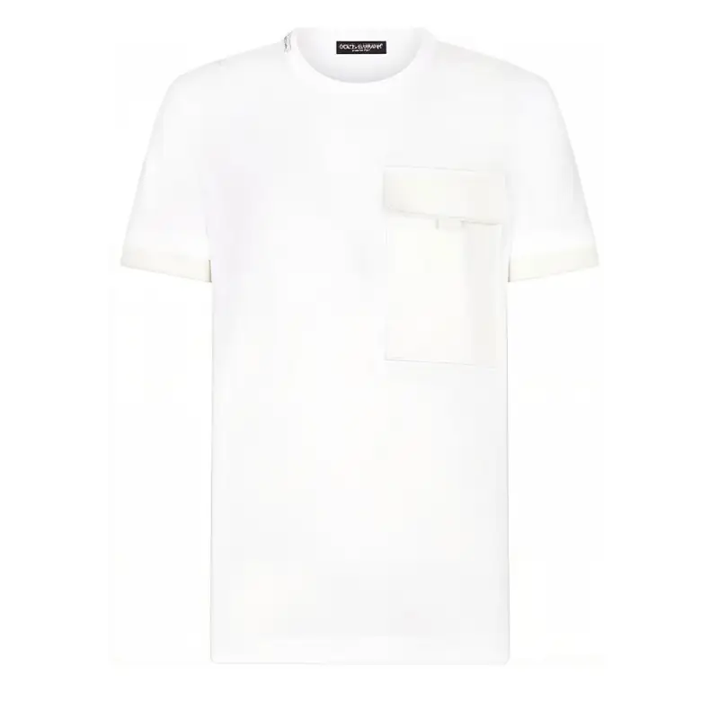PRADA T Shirts Men's White Crew Neck Moderate Straight Fit